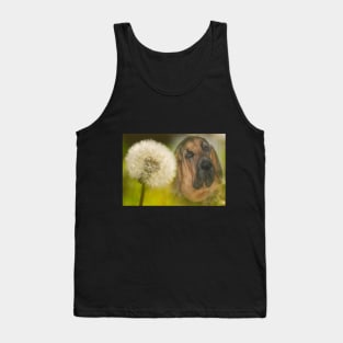 Bloodhound Dog Dandelion Tank Top